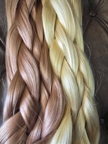 Rose gold and blonde synthetic braids