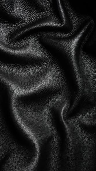Black leather hide folds