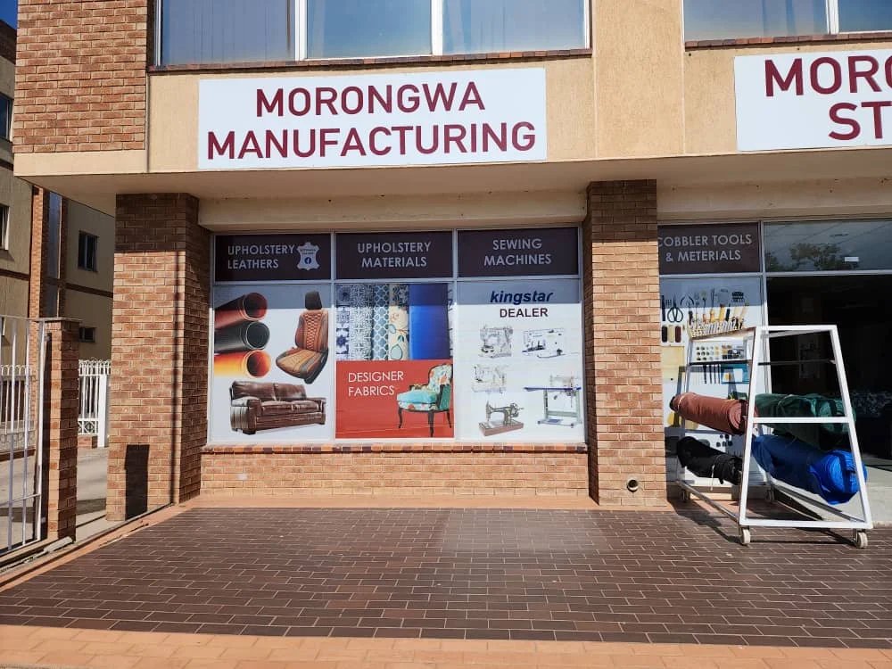 Morongwa Manufacturing leather and upholstery showroom storefront